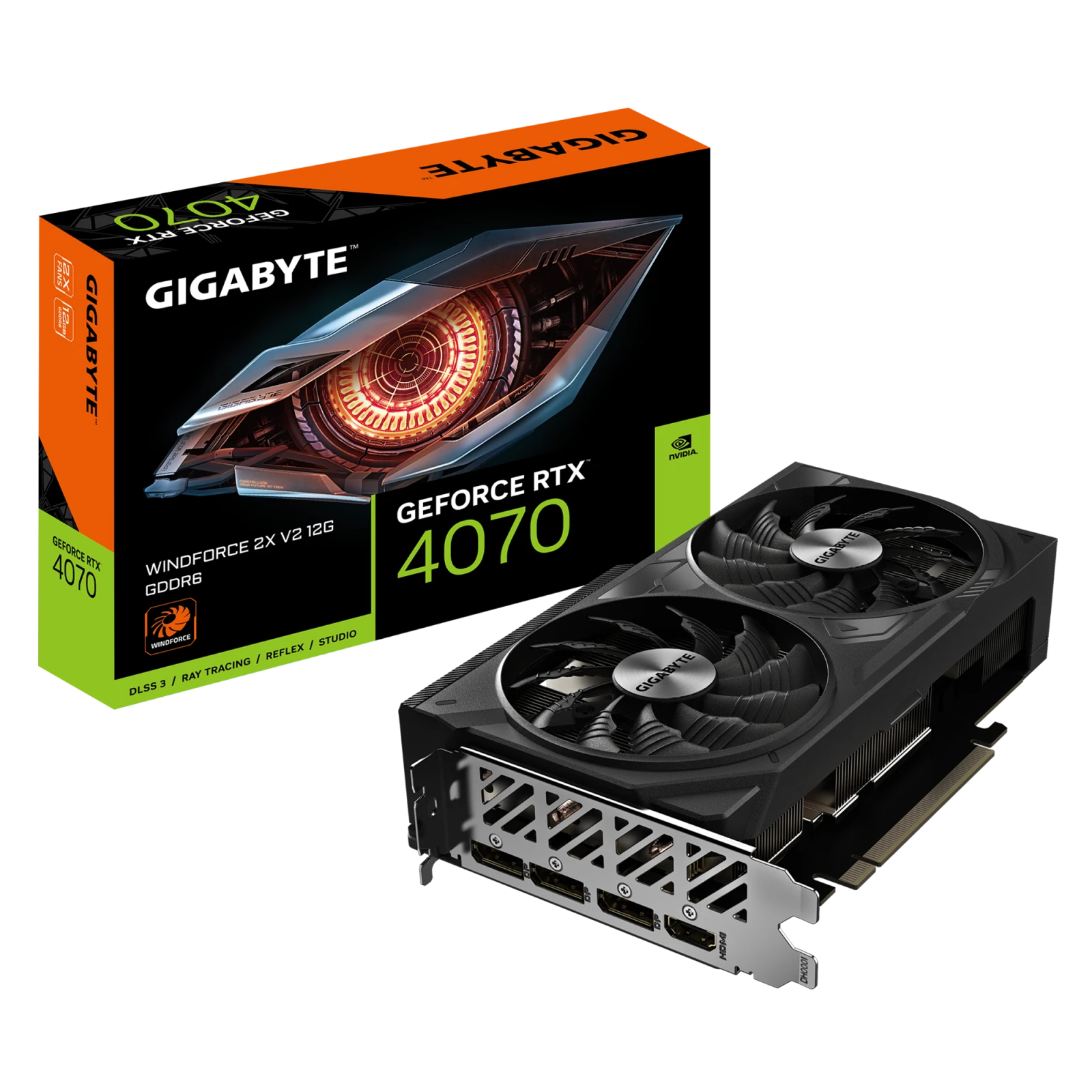 Gigabyte GeForce RTX 4070 WINDFORCE 2X V2 12G